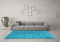 Machine Washable Abstract Light Blue Contemporary Rug, wshcon2016lblu