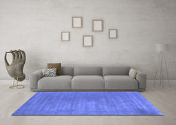 Machine Washable Abstract Blue Contemporary Rug in a Living Room, wshcon2016blu