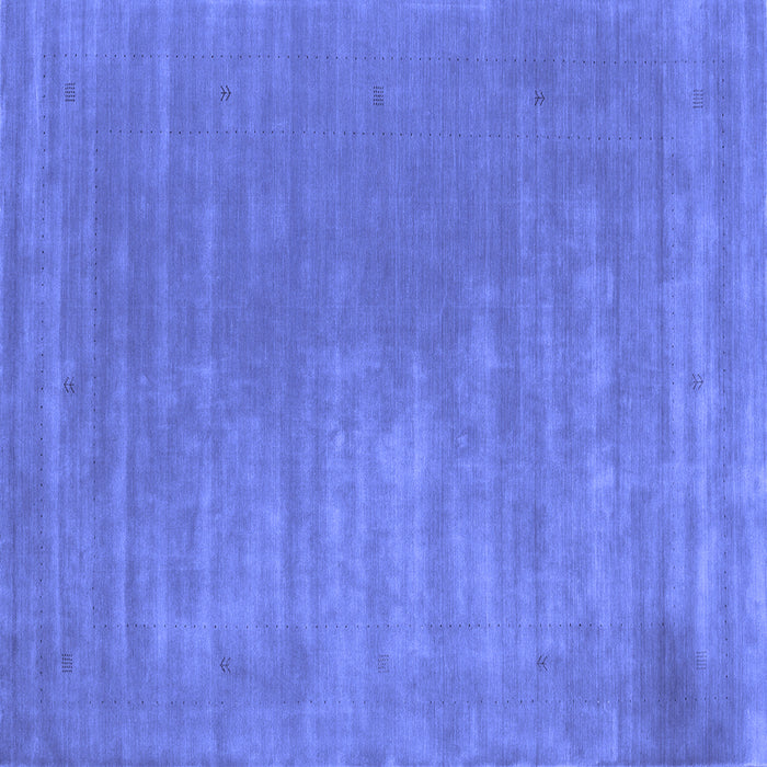 Square Abstract Blue Contemporary Rug, con2016blu