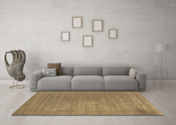 Machine Washable Abstract Brown Contemporary Rug in a Living Room,, wshcon2016brn