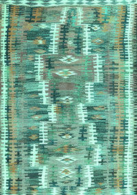 Southwestern Turquoise Country Rug, con2017turq