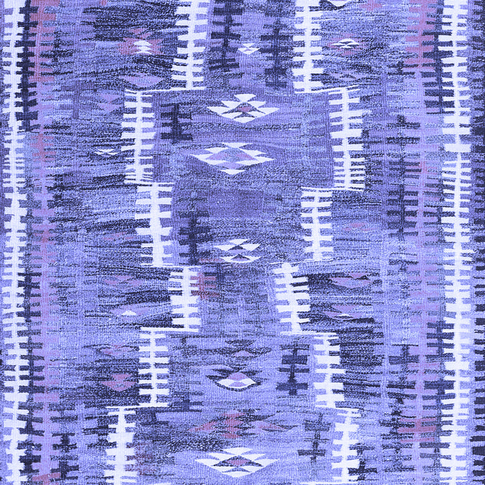 Machine Washable Southwestern Blue Country Rug, wshcon2017blu