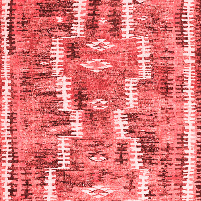 Machine Washable Southwestern Red Country Rug, wshcon2017red