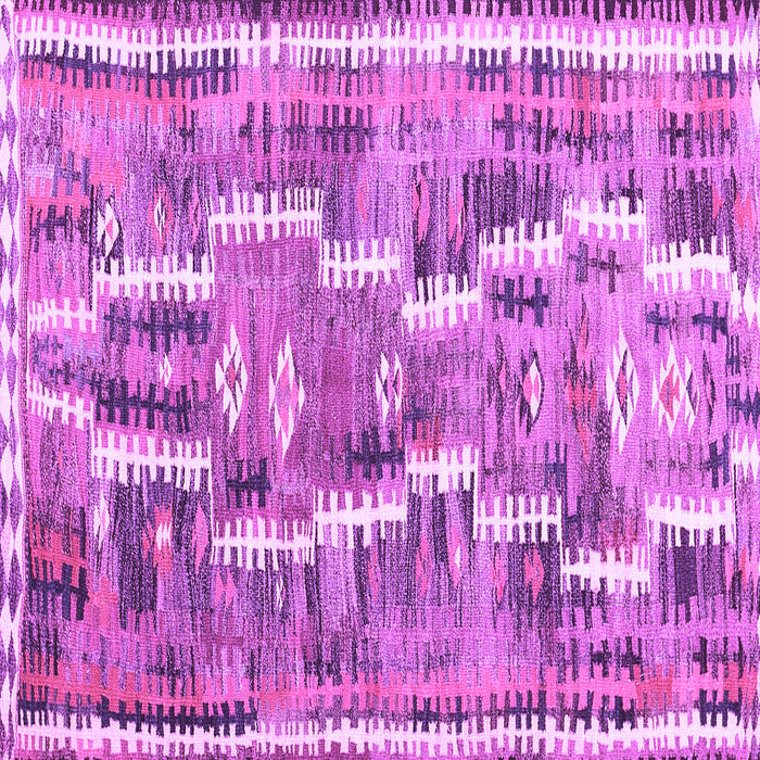 Square Machine Washable Southwestern Purple Country Area Rugs, wshcon2017pur