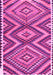 Machine Washable Oriental Pink Traditional Rug, wshcon2018pnk