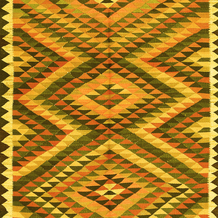 Oriental Yellow Traditional Rug, con2018yw