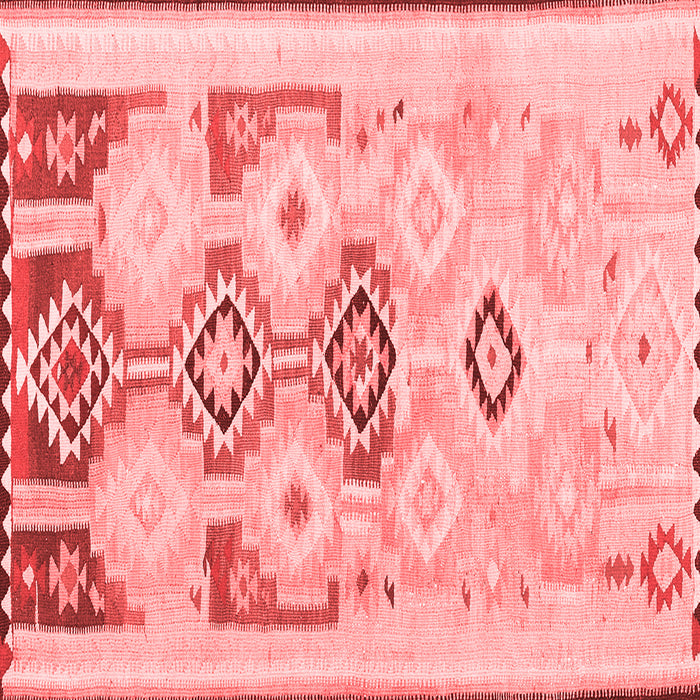 Machine Washable Southwestern Red Country Rug, wshcon2019red