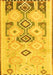 Machine Washable Southwestern Yellow Country Rug, wshcon2019yw