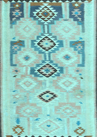 Southwestern Light Blue Country Rug, con2019lblu