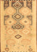 Machine Washable Southwestern Brown Country Rug, wshcon2019brn