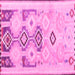 Square Southwestern Pink Country Rug, con2019pnk