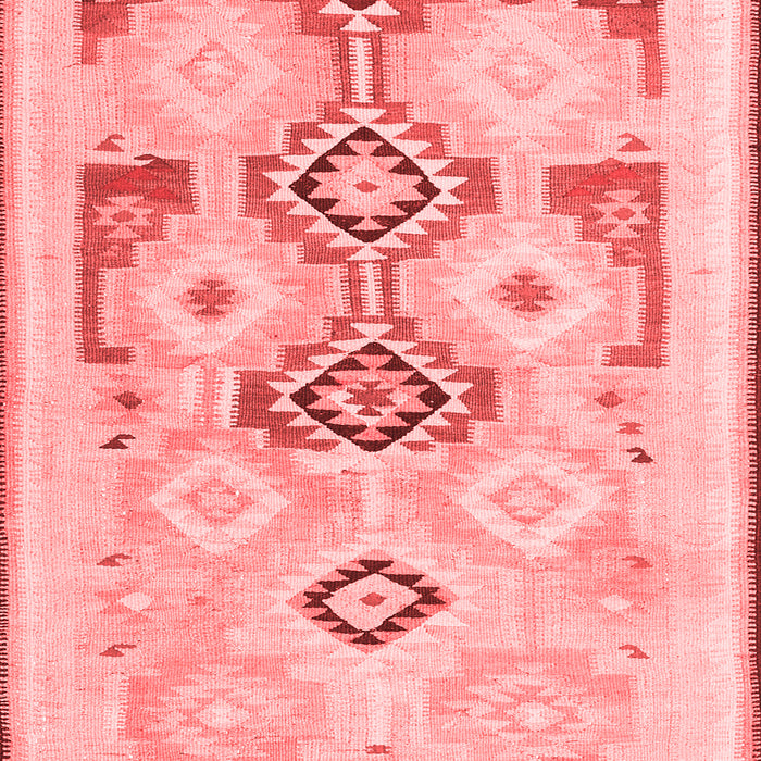 Machine Washable Southwestern Red Country Rug, wshcon2019red