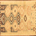 Square Southwestern Brown Country Rug, con2019brn