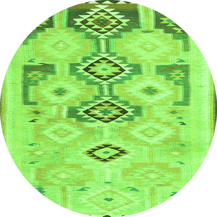 Machine Washable Southwestern Green Country Area Rugs, wshcon2019grn