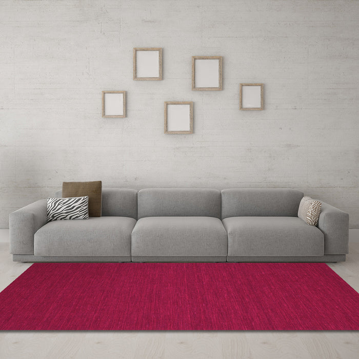 Machine Washable Abstract Pink Contemporary Rug in a Living Room, wshcon201pnk