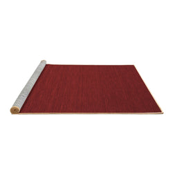 Sideview of Machine Washable Abstract Brown Contemporary Rug, wshcon201brn