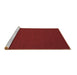 Sideview of Machine Washable Abstract Brown Contemporary Rug, wshcon201brn