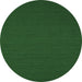 Round Machine Washable Abstract Emerald Green Contemporary Area Rugs, wshcon201emgrn