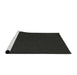 Serging Thickness of Machine Washable Contemporary Charcoal Black Rug, wshcon202