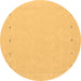 Round Solid Brown Modern Rug, con2020brn