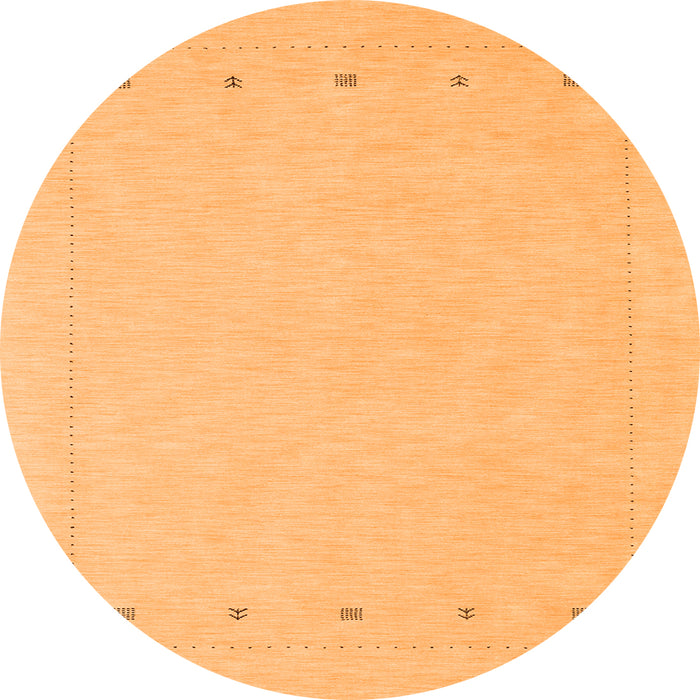 Square Solid Orange Modern Rug, con2020org