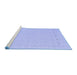 Sideview of Machine Washable Solid Blue Modern Rug, wshcon2020blu
