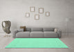 Machine Washable Solid Turquoise Modern Area Rugs in a Living Room,, wshcon2020turq