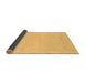 Sideview of Solid Brown Modern Rug, con2020brn