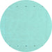 Round Machine Washable Solid Light Blue Modern Rug, wshcon2020lblu