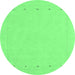 Round Solid Emerald Green Modern Rug, con2020emgrn