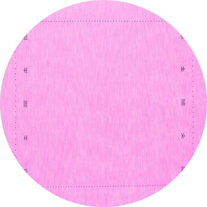 Round Solid Pink Modern Rug, con2020pnk
