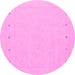 Round Solid Pink Modern Rug, con2020pnk