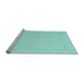 Sideview of Machine Washable Solid Light Blue Modern Rug, wshcon2020lblu