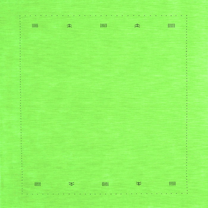 Serging Thickness of Solid Green Modern Rug, con2020grn