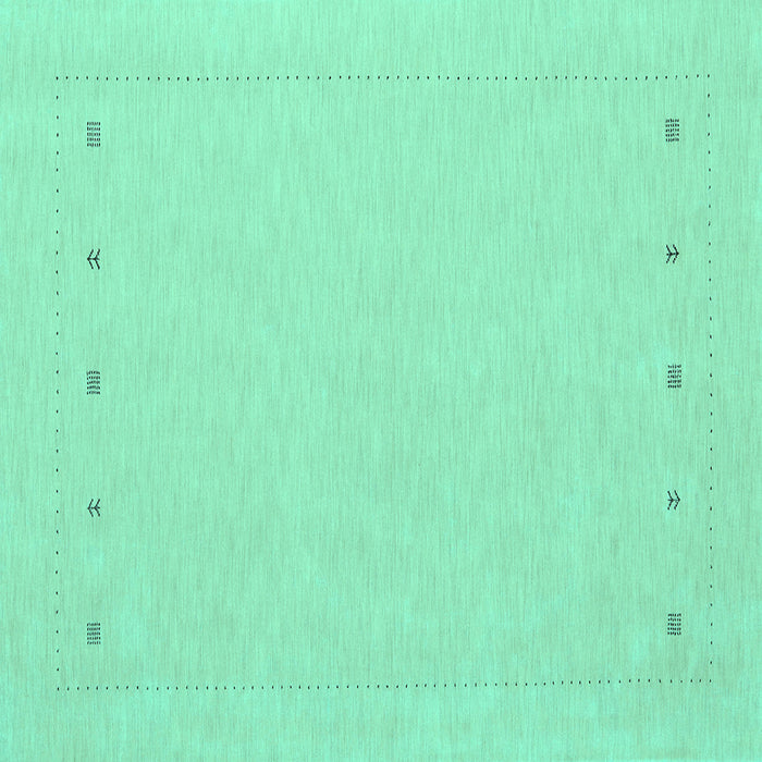 Square Solid Turquoise Modern Rug, con2020turq