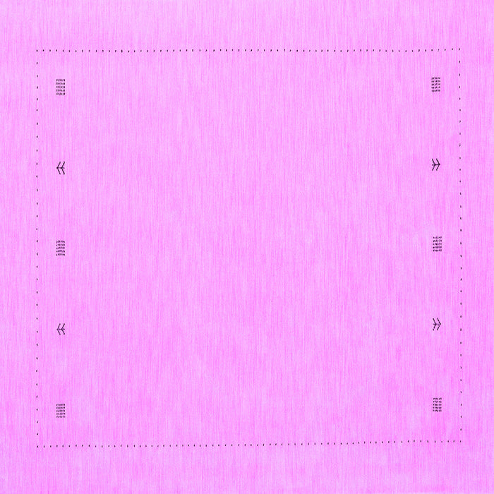 Square Machine Washable Solid Purple Modern Area Rugs, wshcon2020pur