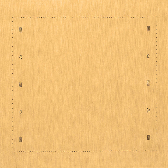 Square Machine Washable Solid Brown Modern Rug, wshcon2020brn