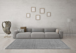 Machine Washable Abstract Gray Contemporary Rug in a Living Room,, wshcon2021gry