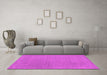 Machine Washable Abstract Pink Contemporary Rug in a Living Room, wshcon2021pnk