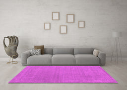 Machine Washable Abstract Pink Contemporary Rug in a Living Room, wshcon2021pnk