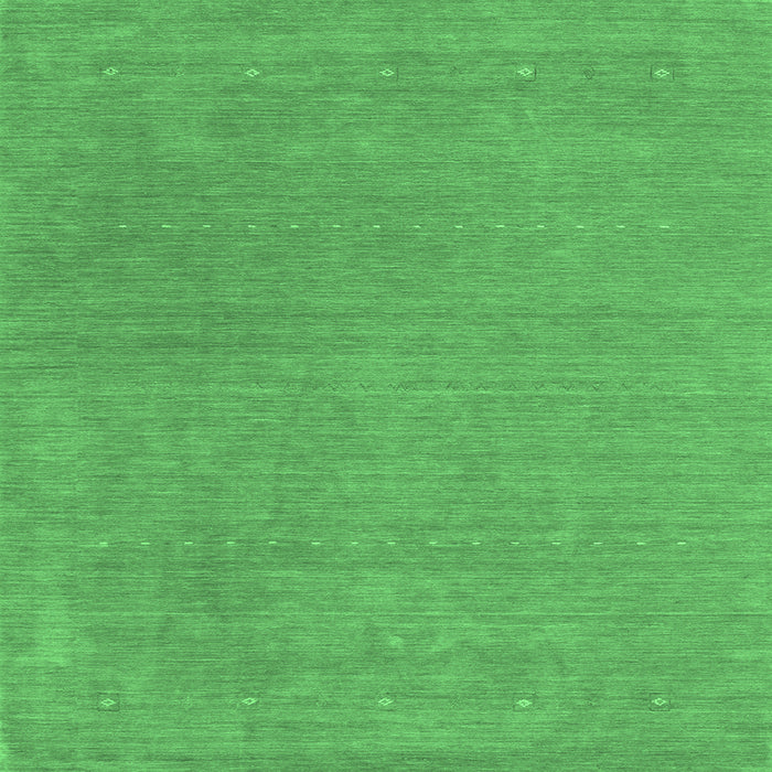 Square Abstract Emerald Green Contemporary Rug, con2021emgrn