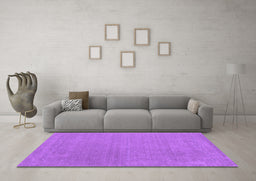 Machine Washable Abstract Purple Contemporary Area Rugs in a Living Room, wshcon2021pur