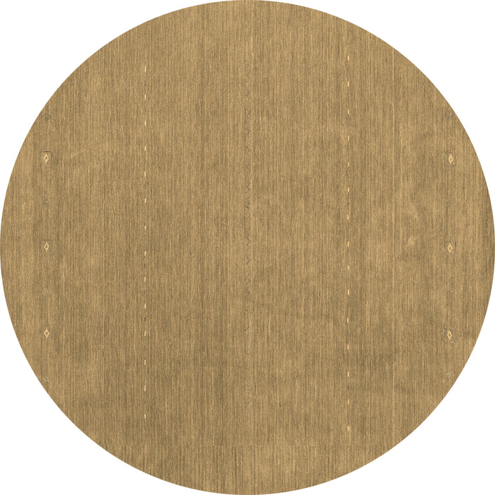 Round Abstract Brown Contemporary Rug, con2021brn