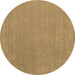 Round Abstract Brown Contemporary Rug, con2021brn