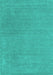 Machine Washable Abstract Turquoise Contemporary Area Rugs, wshcon2021turq