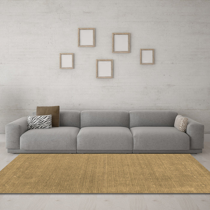 Machine Washable Abstract Brown Contemporary Rug in a Living Room,, wshcon2021brn