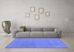 Machine Washable Abstract Blue Contemporary Rug in a Living Room, wshcon2021blu