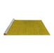 Sideview of Machine Washable Abstract Yellow Contemporary Rug, wshcon2021yw