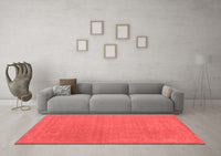 Machine Washable Abstract Red Contemporary Rug, wshcon2021red