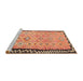 Serging Thickness of Machine Washable Contemporary Sand Brown Rug, wshcon2022